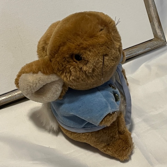 Vintage Eden Peter Rabbit  7”  Bunny Plush Toy Brown Fur Stuffed Animal Easter - Picture 6 of 8